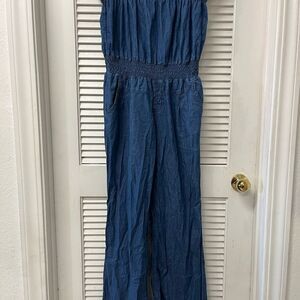 Boom boom  Stylish Denim Jumpsuit with Smocked Waist